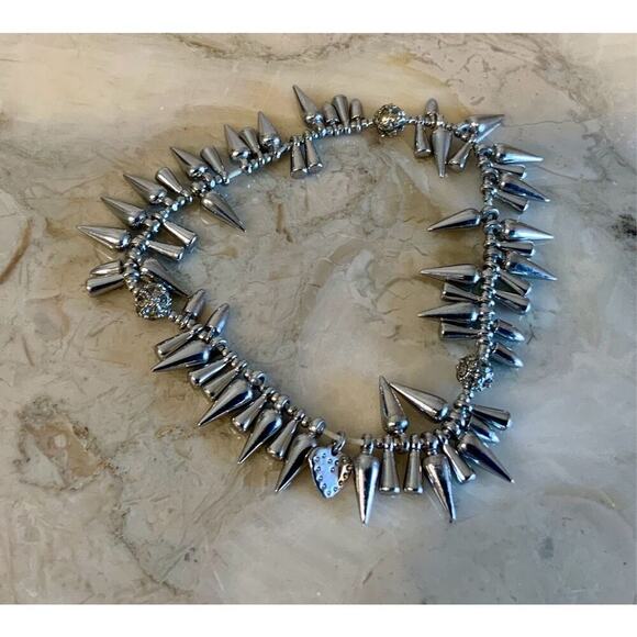 Stella & Dot Renegade Silver Spiked Stretch bracelet - Picture 3 of 6